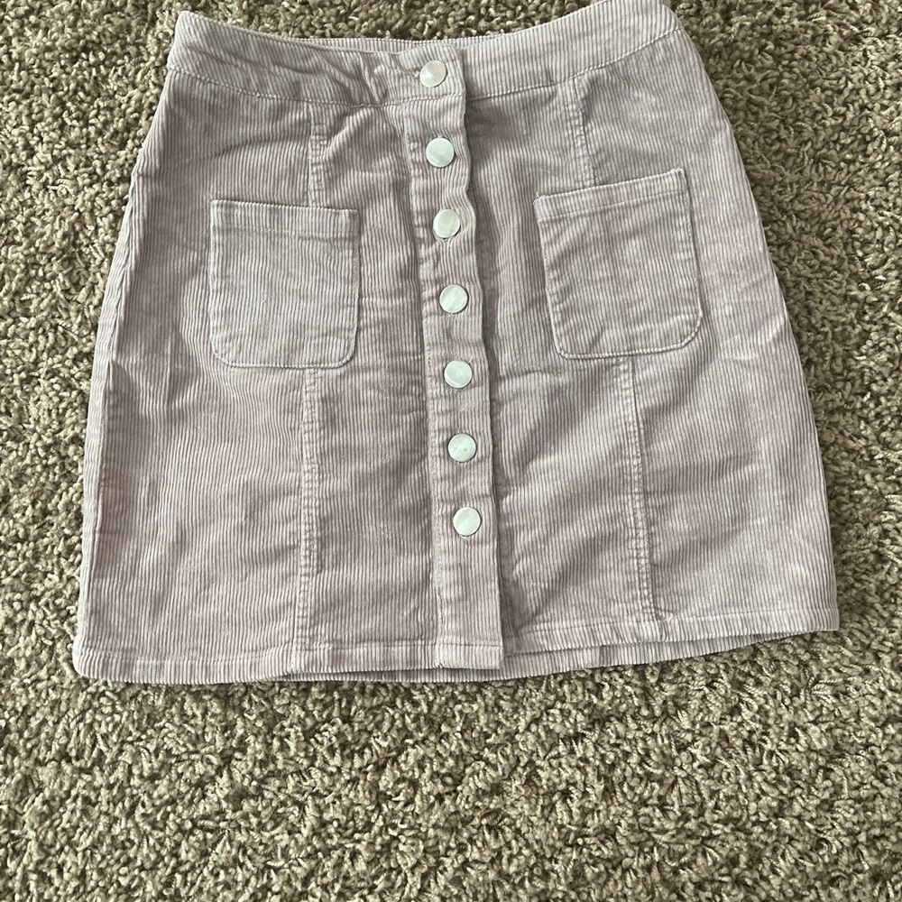 Corduroy mini skirt